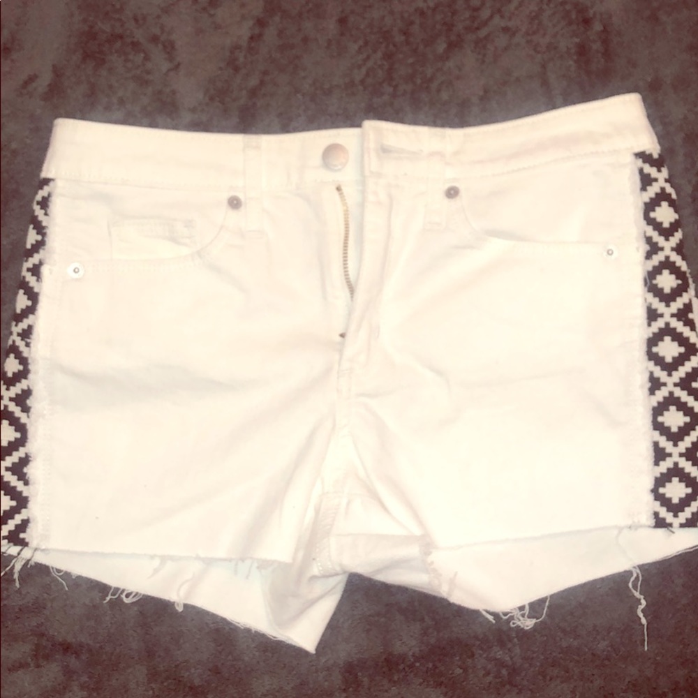 White Jean Shorts